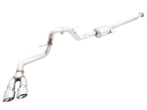 Ford F-150 Performance Exhaust - Rear - AWE Tuning - 0FG Dual Side Exit - Chrome Silver - `21-`27
